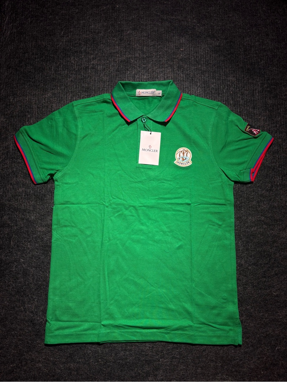 Moncler Men's Green Polo Shirt Large